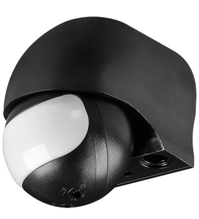 Preisvergleich Produktbild MANAX® IR Bewegungsmelder - schwenkbar, Erfassungswinkel 180°, IP44, schwarz