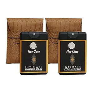 Hee Care Intimate Hygiene Wash for Men / Anti Bacterial, Anti Itch, Anti Odour | Better Private Parts Hygiene| pH Balanced Intimate Hygiene with Leather Pouch (Pack of 1)