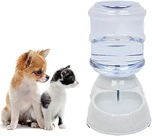 MD'S Home Automatic Pet Water Dispenser 3.8L Large Capacity Self-Dispensing Gravity Pet Feeder Waterer Cat Dog Feeding Bowl Drinking, Pet Supplies