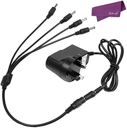 SalesLa 4-Way Daisy Chain Guitar Effects Pedal Power Supply Adapter UK 9V 1A