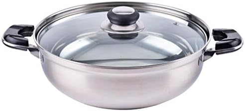 Milk pot ZHAOJING 26cm Stainless Steel Soup Pot Hot Pot Thickening Re-bottom Binaural Shabu-shabu With Gas Stove Induction Cooker General