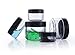 Pack of 12 3ml/5ml/10ml/15ml/20ml Empty Refillable Travel Transparent Plastic Jar Pot with Black Screw Cap Round Shape Makeup Face Cream Lip Balm Eye Shadow Storage Box Cosmetic Sample Containers (20g)