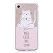 Produktbild iPhone 8 4,7" Hülle, iPhone 7 4,7" Hülle ,Edaroo Ultra Dünn Leicht Transparent Klar Silikon Handyhülle mit Süßes Bunt Motiv SchutzHülle TPU Gel Weiche Dünne Silikon Rückseiten Hülle Backcase Cover für Apple iPhone 8 (4,7 zoll) - Yoga Coffee Nap Katze