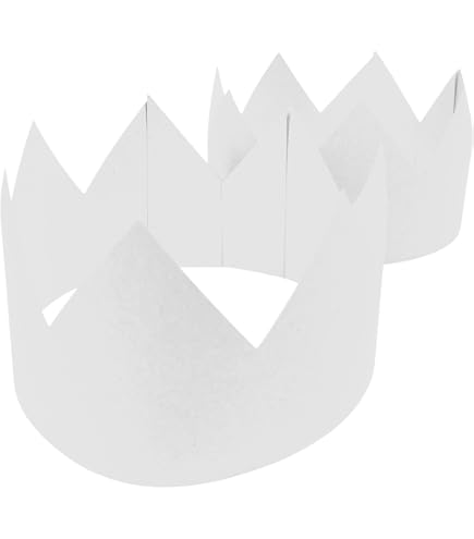 Craftplay Corone alte per biglietti bianchi | Confezione da 12 corone | Celebrazioni per incoronazione | Corone per feste da decorare