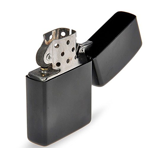 Brand New Star benzina/olio accendino in metallo - scelta di 9 colori free P & P (nero spray)