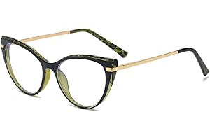 LJCZKA Blue Light Blocking Glasses Cat Eye for Women, Anti Blue Light Glasses Computer Eyeglasses Clear for Anti Fatigue and Eyestrain