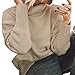 Produktbild Toasye Frauen Einfarbig Langarm Rollkragenpullover Lose Gestrickte Pullover Tops