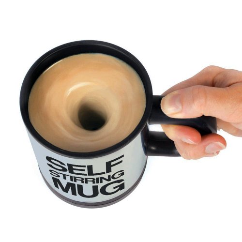 Basethings Automatic Stainless Coffee Mixing Cup Blender Self Stirring Mug Best Gift
