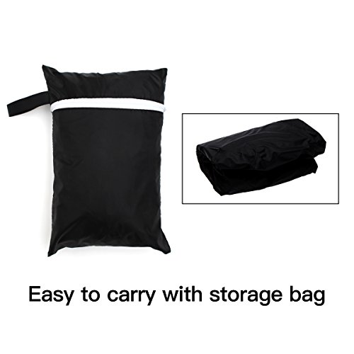 BBQ Cover Gasgrill Abdeckhaube Barbecue wasserdichte Abdeckung, Schwarz, klein (145x61x117cm) - 4