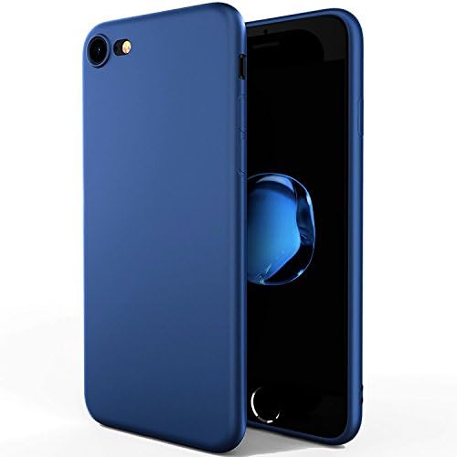 iPhone 7 Case, iPhone 8 Case, Flyyu Simple Stylish Slim Fit Shell Full Protective Matte Finish Coating Hard Plastic Phone Case Cover for Apple iphone 7 / iPhone 8 - 4.7'' -Navy Blue