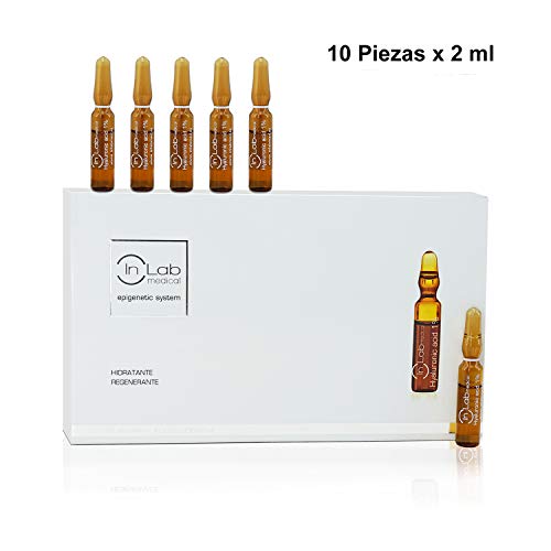 INLAB Suero de ácido hialurónico Ampollas cápsulas Anti-envejecimiento, hidratante para pieles secas y opacas (10 x 2 ml)