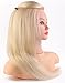 20" Cosmetology Mannequin Head, 60% Hunmen Hair + 40% High Temperature Fiber, Blonde Color, Manikin Heads with Table Clamp Holder
