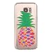 Produktbild Galaxy S7 Edge Hülle,Samsung Galaxy S7 Edge Schutzhülle, MUTOUREN Crystal Kirstall Handyhülle Case Cover TPU Silikontasche Transparent Ultra dünne Gel Anti-scratch hinten Tasche Etui Bumper Weiß - Ananas bunt