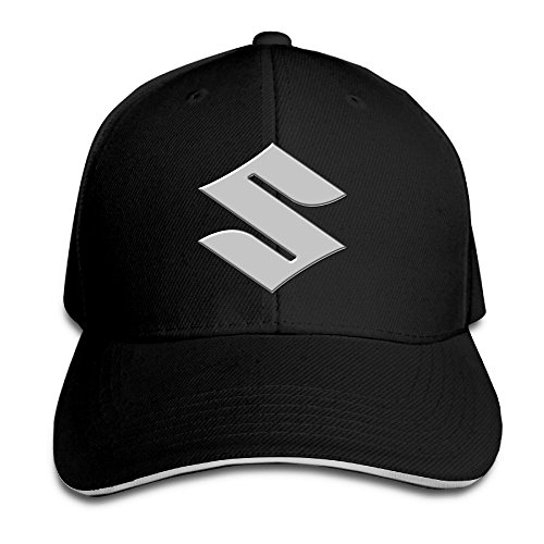 Hittings Suzuki Motorcycle Logo Adjustable Snapback Peaked Cap Baseball Hats Black