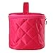 Discoball Lady Women Cosmetic Makeup Toiletry Travel Wash Bag Holder Mirror Case Organizer(Rose Red grid pattern design)