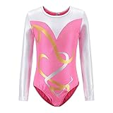 !!! Referenzgröße：6/5-6 Jahre/130 CM, 8/7-8 Jahre/140 CM, 10/9-10 Jahre/150 CM, 12/11-12 Jahre/160 CM, 14/13-14 Jahre/165 CM---Langarm Ballett Trikots, Ausgezeichnete Elastizität und weiches Gewebe, polyester und spandex bequem, atmungsaktiv und weich, strapazierfähig, atmungsaktiv und schnell trocknend. Erhältlich in 3 Farben: lila, blau, rosa.