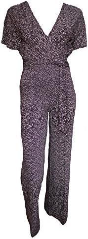 Purple Cross-Over Bodice Wide Leg Jumpsuit. RRP: £29. Sizes 6-14.