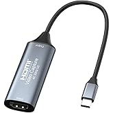 محول التقاط الصور والتقاط الفيديو Coverzone 4K USB C 2.0 Type-C USB 4K 30Hz تعليمات البث المباشر أو مؤتمرات الفيديو أو البث المباشر