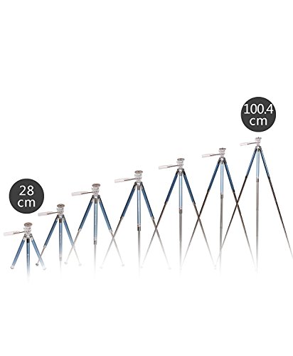 Fotopro Handy Stativ 39.5 Zoll, Aluminum Reistativ mit Bluetooth-Fernbedienung, Handyadapter und Stativtasche, Blau