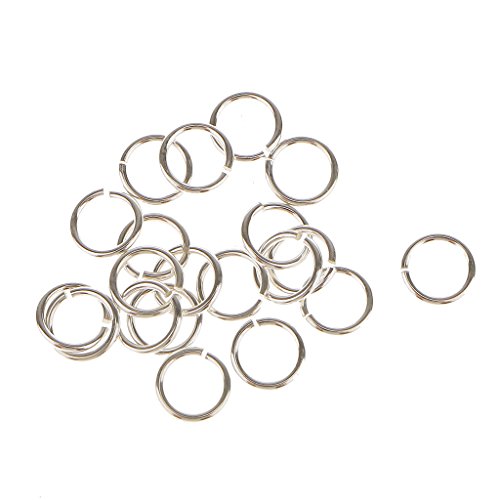 Preisvergleich Produktbild 20pcs Versilbertem Metall Super Starke Sprungringe Spaltringe Verbinder-6mm - 5mm