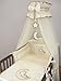 5 Piece Baby Cot / Bed Bedding Set - Moon (COT BED 140 x 70cm, Cream)