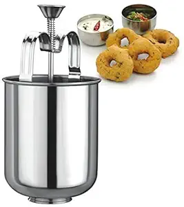 NILSAN Creation Meduvada Maker Stainless Steel MEDUVADA Maker for Perfectly Shaped & Crispy Medu Vada, Hygienic Without Any