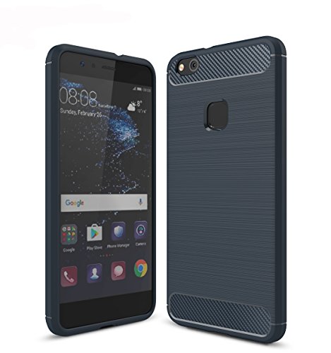 Huawei P10 Lite Funda  SMTR Calidad premium Cubierta Delgado material de silicona Funda Protective Case Cover  Dise  o durable   M  xima protecci  n contra golpes  para Huawei P10 Lite - Azul