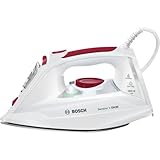 Bosch Sensixx DA30 TDA302801W - Plancha de vapor, 2800 W, color blanco y Rojo