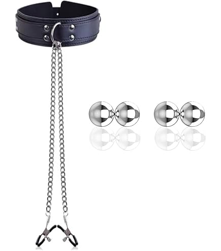 Adjustable Nipple Clamps With Chain - Alloy & Silicone, Non-Piercing, BDSM Fashion Accessories