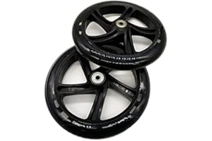 Graootoly 2 ruote per scooter da 200 mm, materiale PU, spessore 30 mm, ABEC-7, nero trasparente