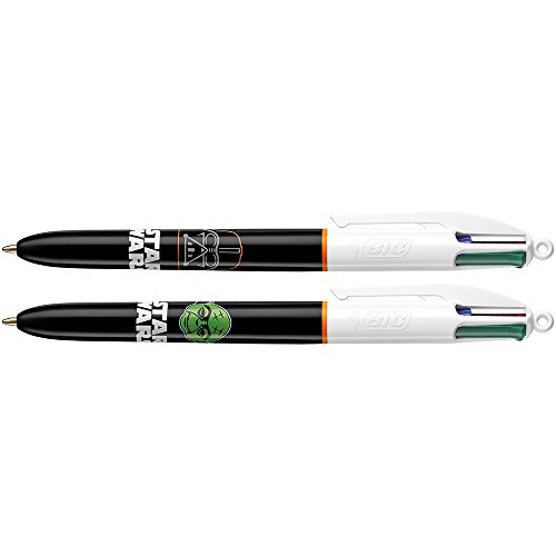 BIC 945512 Star Wars 4-Farb-Druckkugelschreiber, Dokumentenecht, 0.4 mm, Set mit 3 Stück - 6