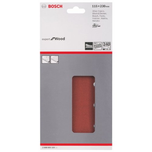Bosch Schleifblatt C430 Expert for Wood+Paint 115x230mm Korn 240, 10 Stk. - 2