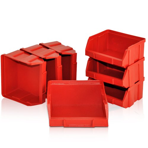 Wandregal + Stapelboxen 32 tlg Box Werkstattregal Lagerregal Werkstattwandregal Steckregal Starke Wandplatten - 4