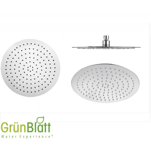 Kopfbrause Regenbrause Duschbrause rostfrei Edelstahl 30cm Round SPA Wellness Regen Brause Shower Round