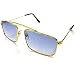 Silver Kartz Rectangular Unisex Sunglasses(Wy-149|55|Blue) RS.239.00