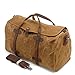 Produktbild Gepäcktasche, Große Kapazität wasserdichte Handtasche, Modische Diagonale Tasche, Geeignet Für Männer Und Frauen Wochenendausflug, Hochwertige Leinwand Stoff,Brown