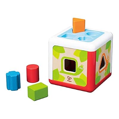 Hape Cube d activité et de tri, E0507, Coloré - Version Allemande