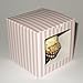 10 Single Cupcake Striped Boxes Pink,Blue Square Window or Plain (Pink Stripe Window)