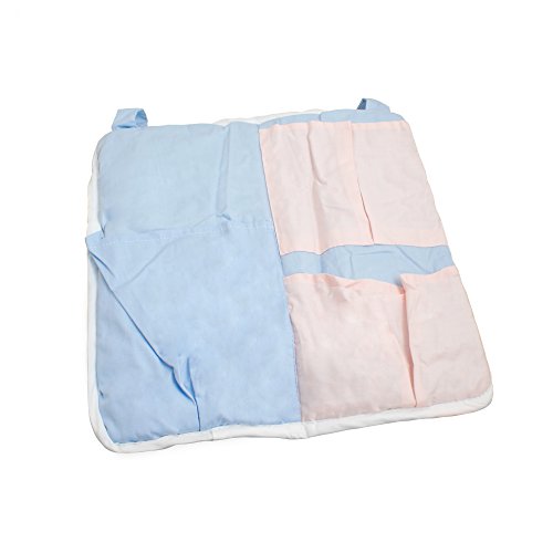 Preisvergleich Produktbild Design61 Kinderwagen Organizer Aufbewahrungstasche Babybett Tasche Betttasche Getränkehalter Flaschenhalter in Blau-pink-gelb