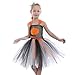 Produktbild Zarupeng Mädchen Kürbis Halloween Tutu Kleid Kinder Baby Ärmellos Tunikakleid Party Festlich Babydoll Faltenrock Babykleidung