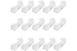 GMWD 40 szt. klipsów do kabli, samoprzylepne zaciski kablowe, mocne zaciski do drutu wykończeniowego, trwałe klipsy do zarządzania kablami, okrągłe do domu i biura