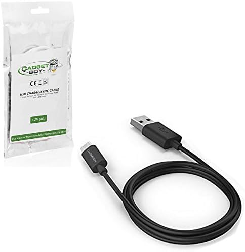 GadgetBoy Sync &amp; Charger Micro USB Data Lead Cable for Samsung Galaxy S7, S6, Note 6 5 4 Edge, LG G4, Motorola Moto X, HTC One M9, Google Nexus, Nokia Smartphones devices microUSB charging 1.2M / 4ft - Black