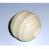 2 Zierkugeln Holzkugel Typ 3, D 45mm mit gedrechselter Kontur mit Halbbohrung, verschiedene Durchmesser wählbar.