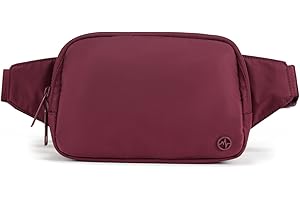 Everywhere Belt Bag Large 2L, Pander Waterproof Everywhere Fanny Pack Purse for Women and Men with Adjustable Strap. (Red Merlot)