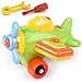 Produktbild MOMEY Kinder Puzzle und Demontage Spielzeug nehmen-auseinander und montieren Zug und Werkzeuge Cartoon-Auto, Flugzeug
