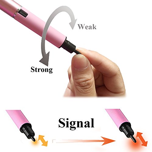 Aktiver Stylus Stift mit 1.9mm Feinspitze für iPad Mini, iPad Air, iPad Pro, iPhone 7, iPhone 6, iPhone 5, Samsung, Smart Phones & Tablets & Notebooks (Rosa) - 2