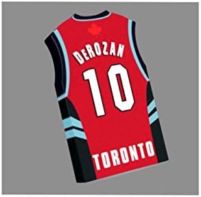 NBA – T-Shirt In The Colour Of Your Favourite Team. Personalised FREE Shaped Fridge Magnet: Any Team, Name, Number., Toronto Raptors  