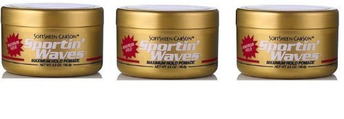 Soft Sheen-Carson Sportin' Waves Gel Maximum Hold Pomade, 3.5 Oz (Pack of 3) by Soft Sheen
