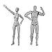 Produktbild Action Figuren Modell, Starall menschlichen Mannequin Mann + Frau Action Figure Set mit Zubehör Kit, ideal für Zeichnung, Skizzieren, Malerei, Künstler, Cartoon-Figuren Aktion