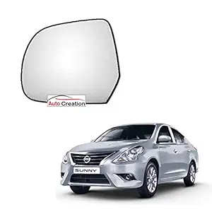 Auto Creation - Left Side View Mirror Glass for Nissan Sunny 2011-2018 All Model
